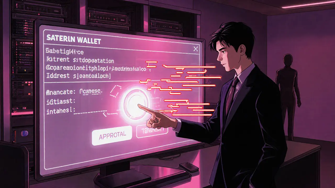 CEO approving a transaction as hidden code changes the destination address.