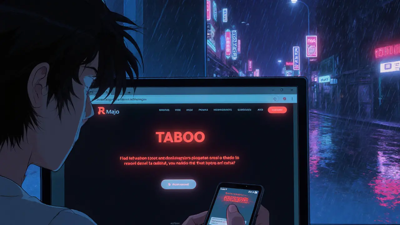 User staring at a dark screen showing a &quot;Taboo&quot; page during Nanu&#039;s shutdown.