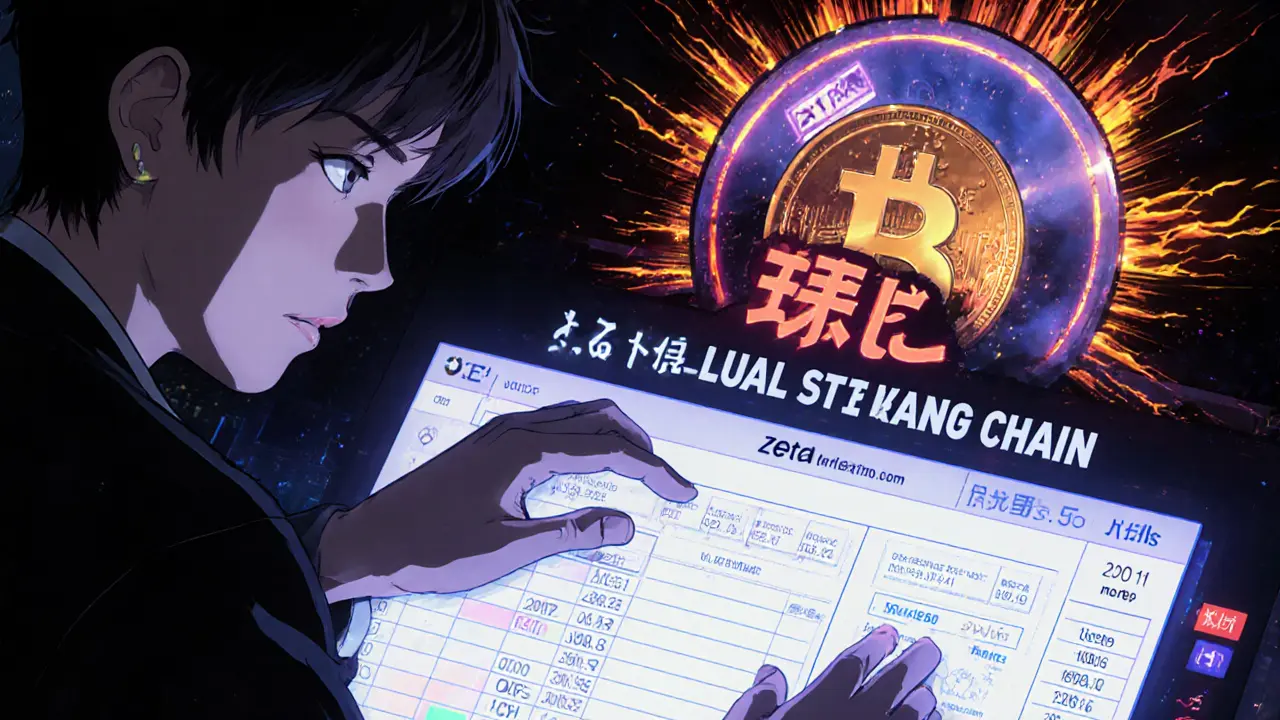 A hand placing a small trade on Zeta Markets as a liquidation warning looms and ZEX transforms into voting tokens.