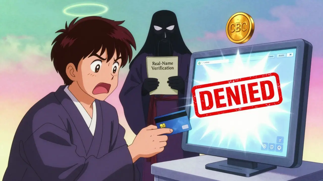 A foreign trader denied access to a Korean crypto app while a government figure holds a real-name verification ledger.