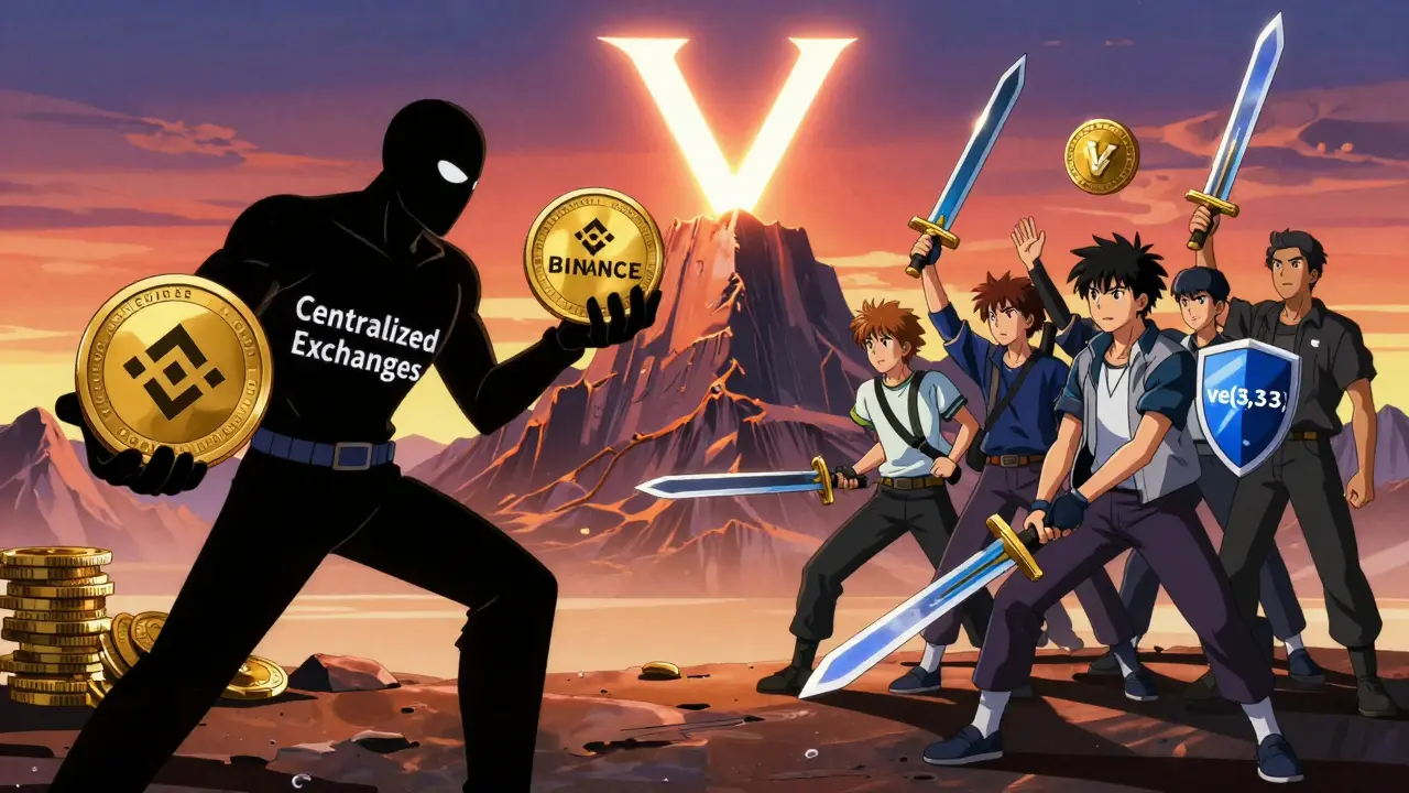 Heroic zkSync users battle centralized exchange forces in a blockchain-themed anime showdown.