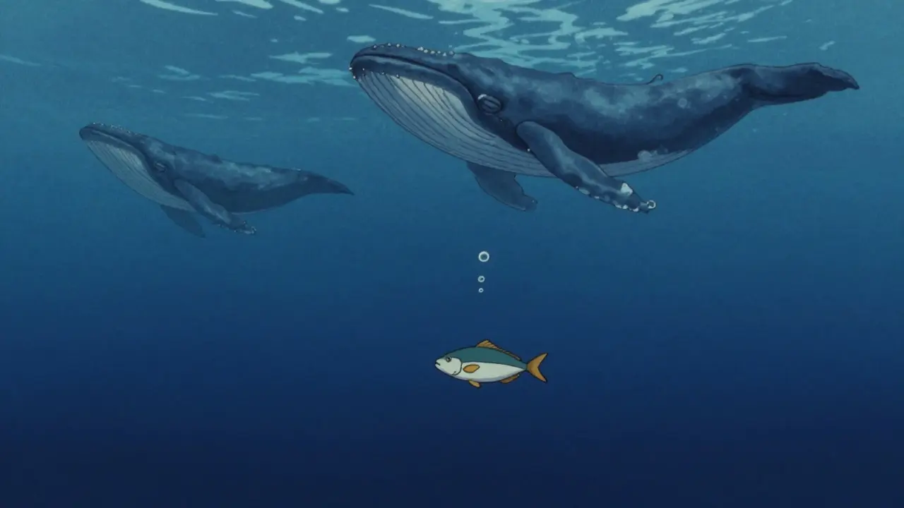 Lonely fish in vast ocean representing low crypto liquidity