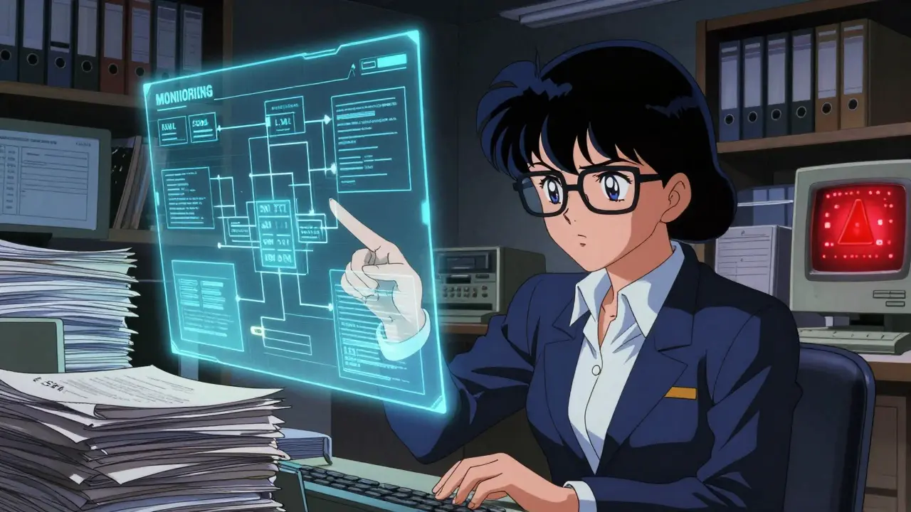 Manga compliance officer reviewing FSMA documents