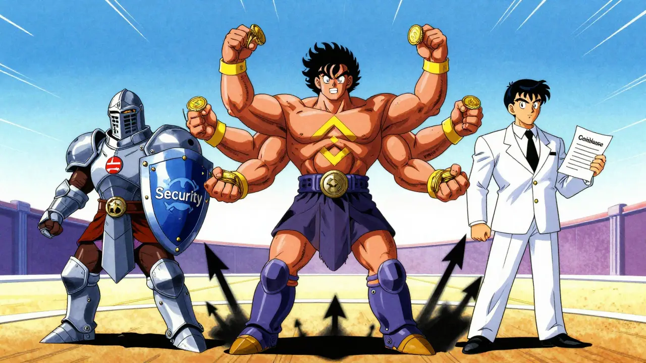 Manga comparison of crypto exchange security features