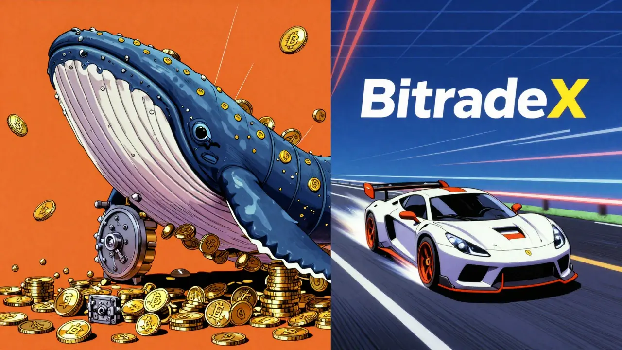 Anime sports car vs giant whale vault in retro style